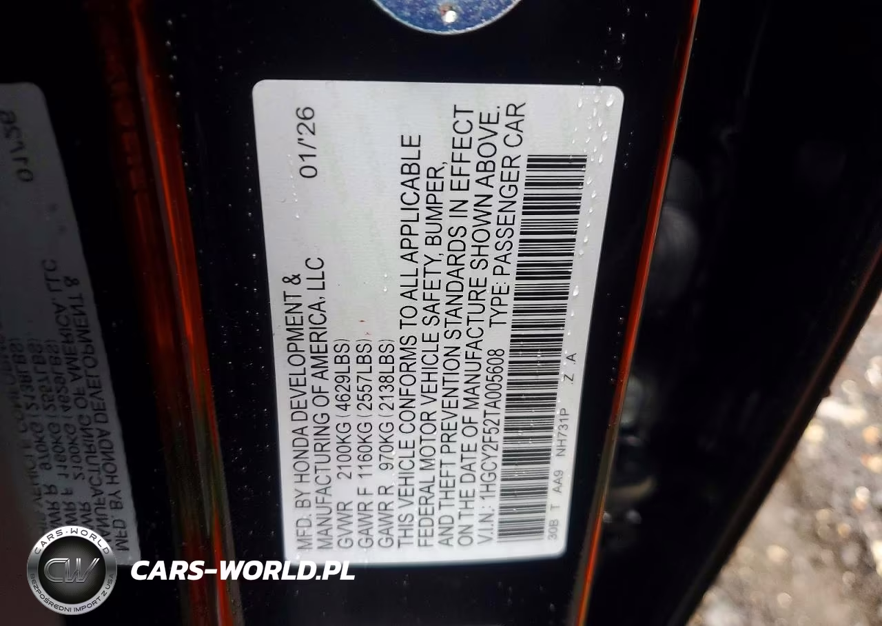 2026 Honda Accord Hybrid Sport VIN:1HGCY2F52TA005608 - 12
