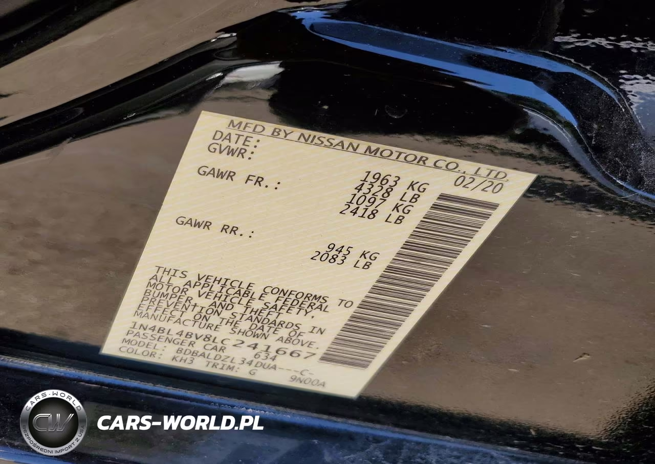 2020 Nissan Altima S VIN:1N4BL4BV8LC241667 - 12