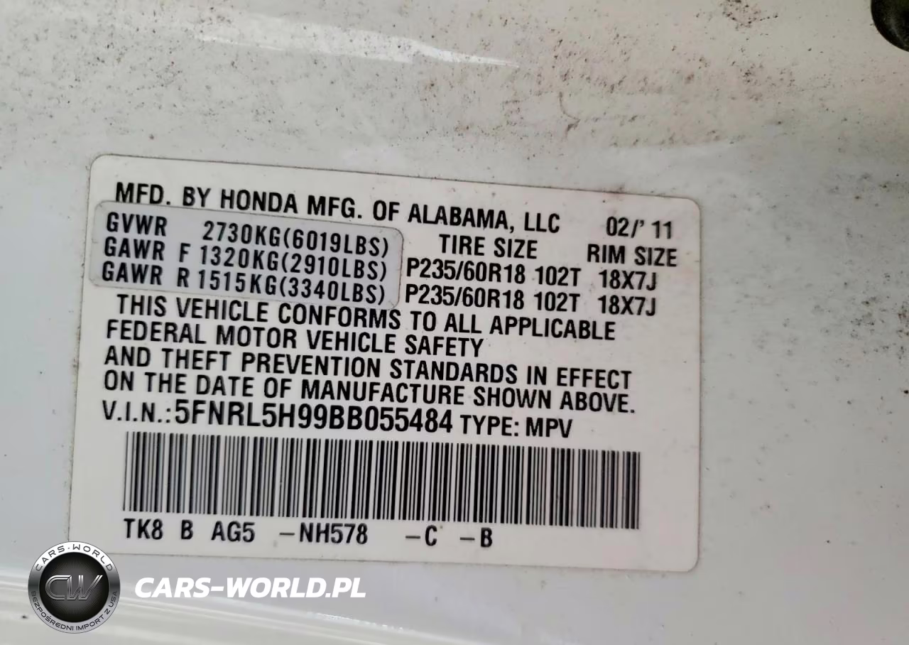 2011 Honda Odyssey Touring VIN:5FNRL5H99BB055484 - 13
