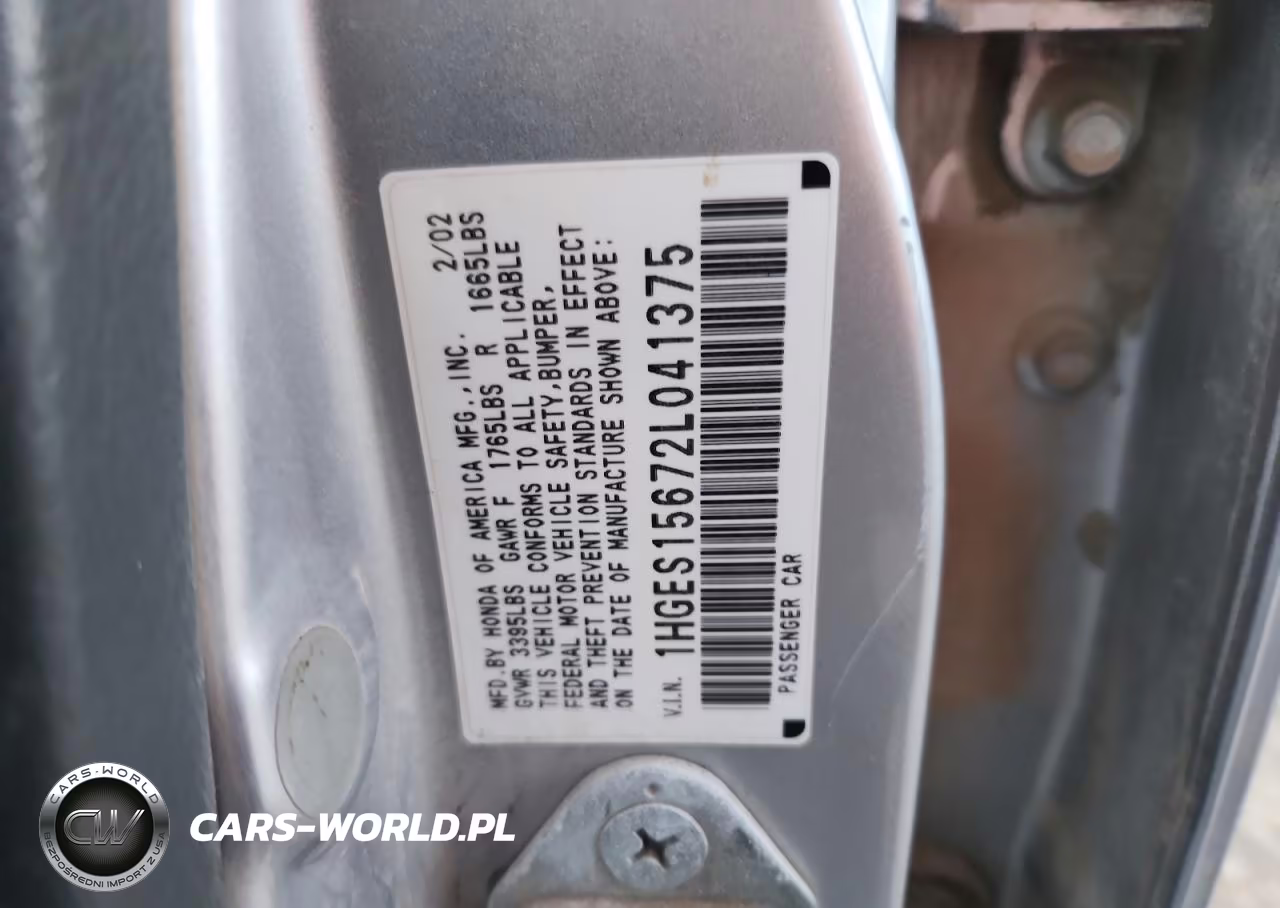 2002 Honda Civic Lx VIN:1HGES15672L041375 - 12
