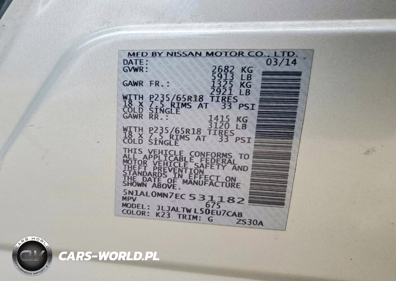 2014 Infiniti Qx60 Base VIN:5N1AL0MN7EC531182 - 12