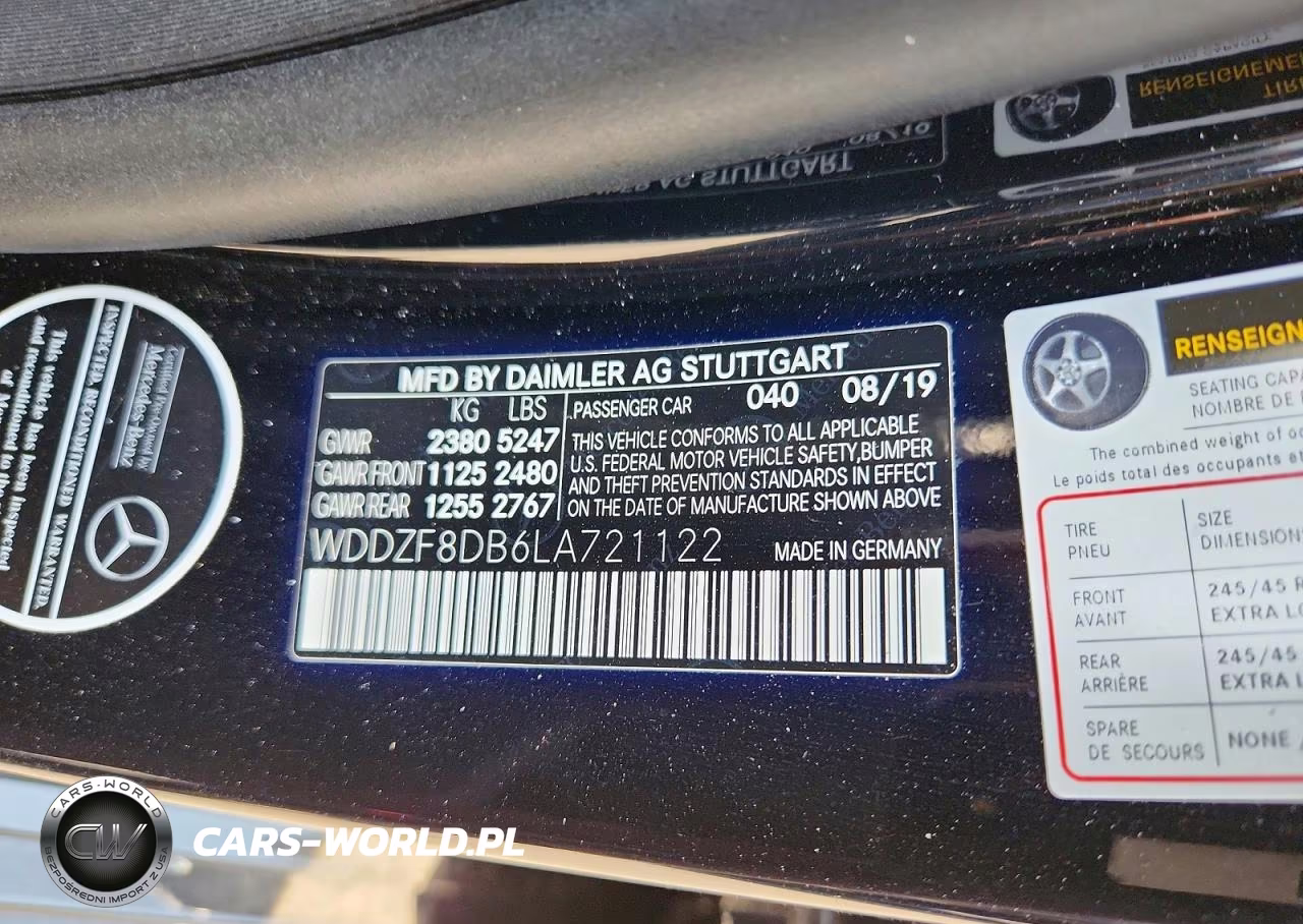 2020 Mercedes-Benz E VIN:WDDZF8DB6LA721122 - 12
