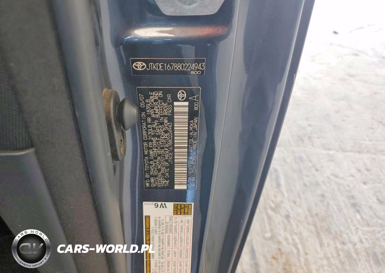 2008 Scion Tc Base VIN:JTKDE167880224943 - 12