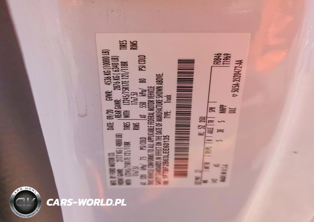 2020 Ford F250 Super Duty VIN:1FTBF2B63LEE60135 - 13