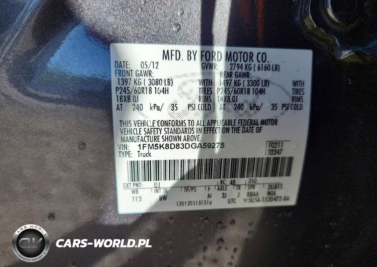 2013 Ford Explorer Xlt VIN:1FM5K8D83DGA59275 - 14