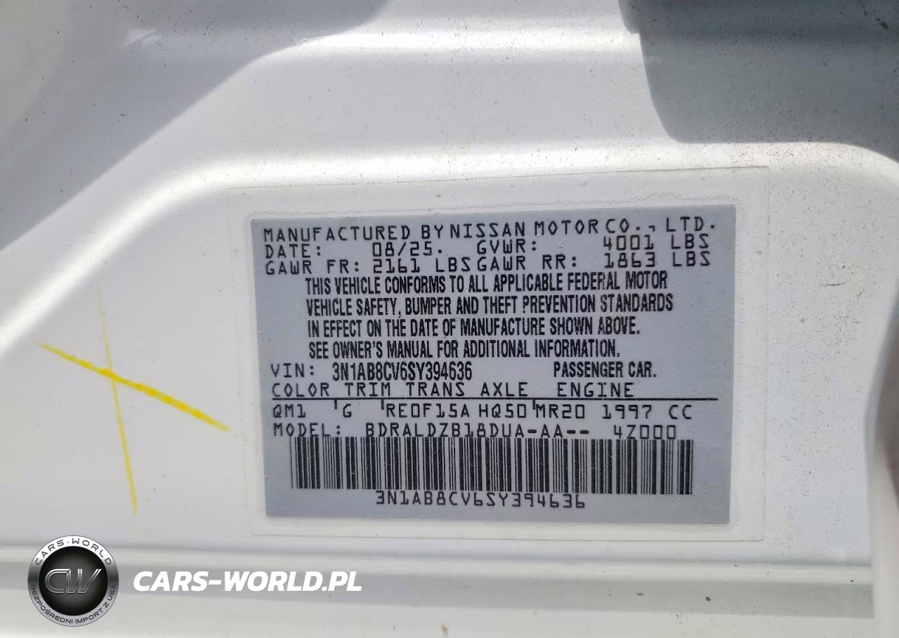 2025 Nissan Sentra Sv VIN:3N1AB8CV6SY394636 - 12
