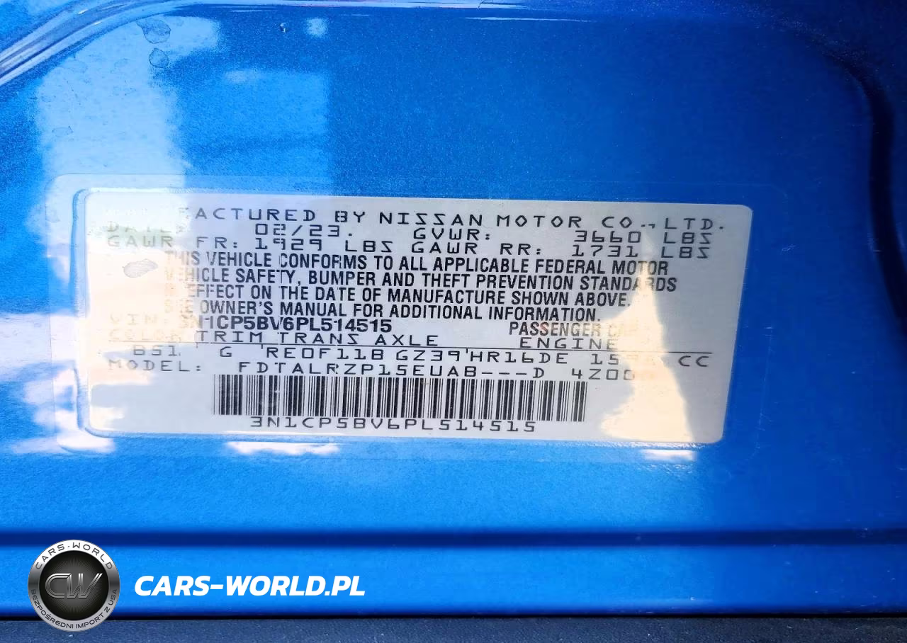2023 Nissan Kicks S VIN:3N1CP5BV6PL514515 - 13