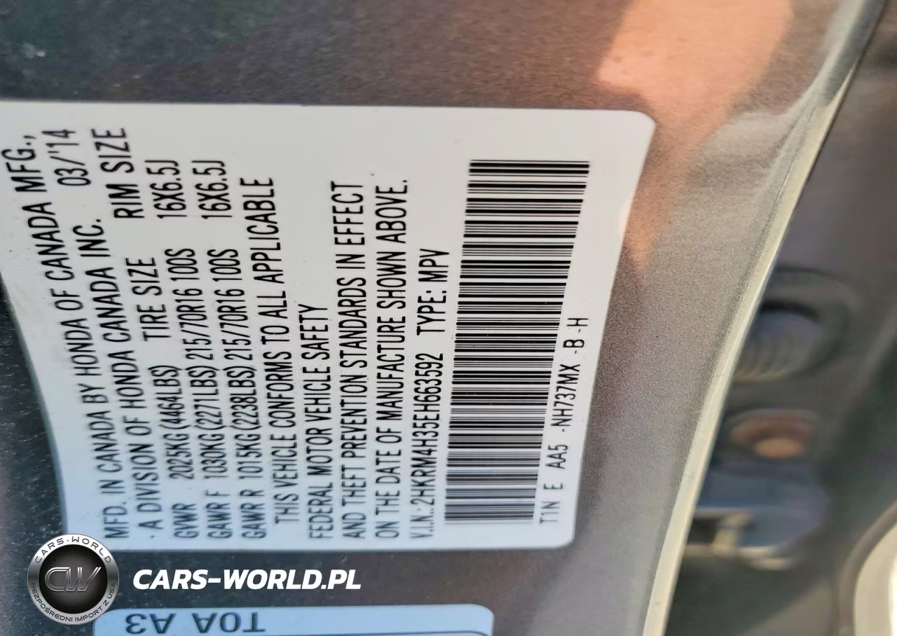 2014 Honda Cr-V Lx VIN:2HKRM4H35EH663592 - 13