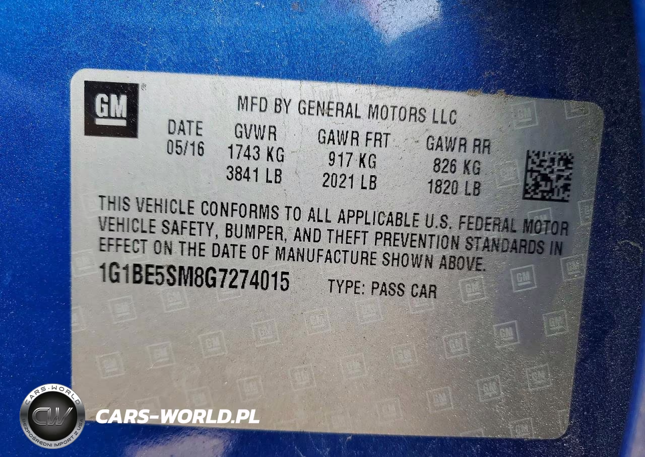 2016 Chevrolet Cruze Lt VIN:1G1BE5SM8G7274015 - 12