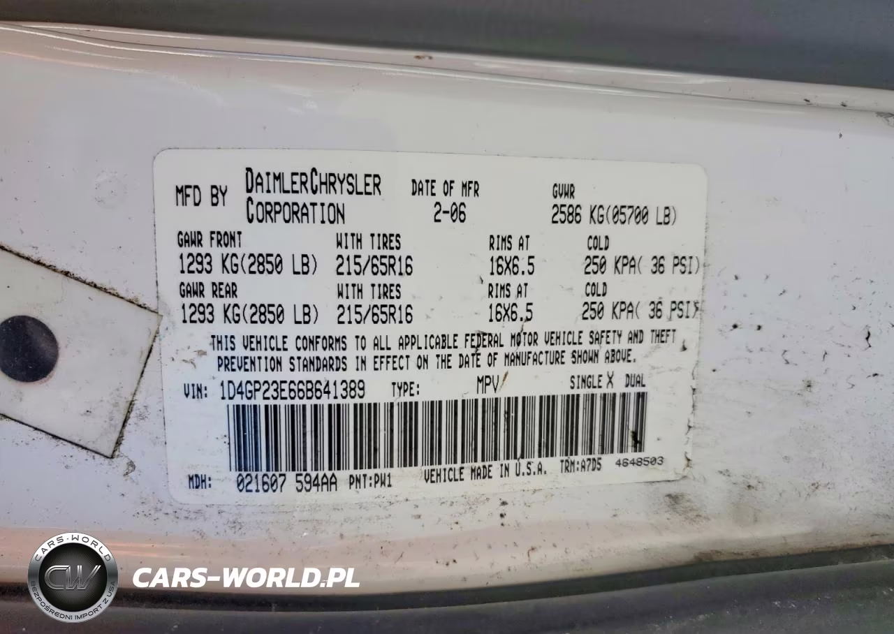 2006 Dodge Grand Caravan C VIN:1D4GP23E66B641389 - 13
