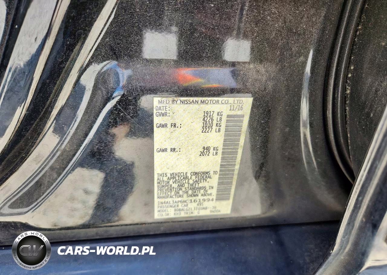 2017 Nissan Altima 2.5 S VIN:1N4AL3AP6HC161994 - 12
