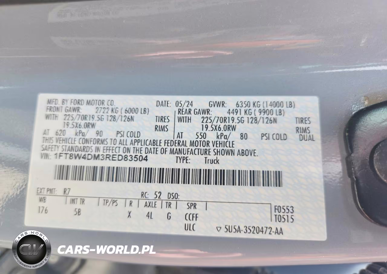2024 Ford F450 Super Duty VIN:1FT8W4DM3RED83504 - 13