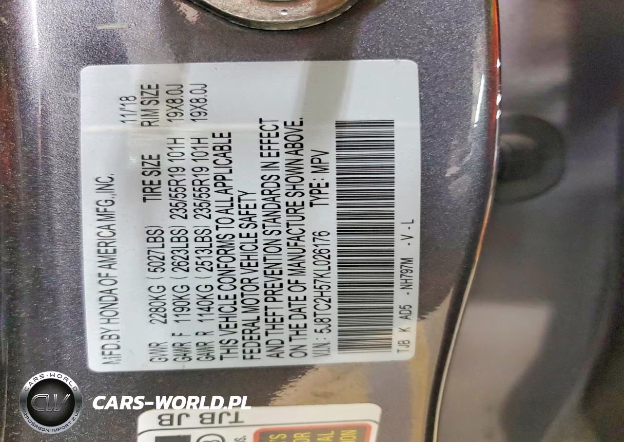 2019 Acura Rdx Technology VIN:5J8TC2H57KL026176 - 12