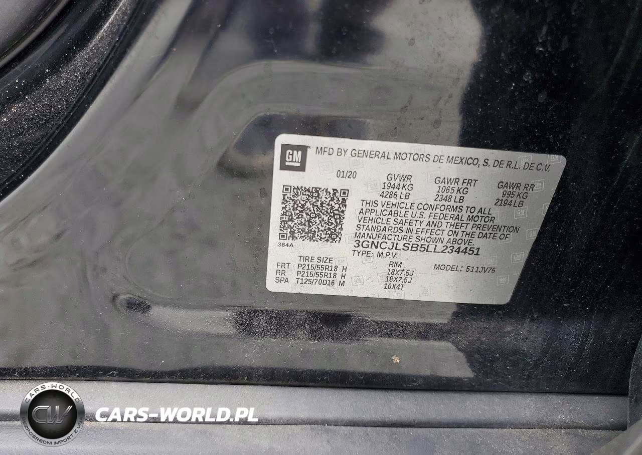 2020 Chevrolet Trax 1Lt VIN:3GNCJLSB5LL234451 - 13