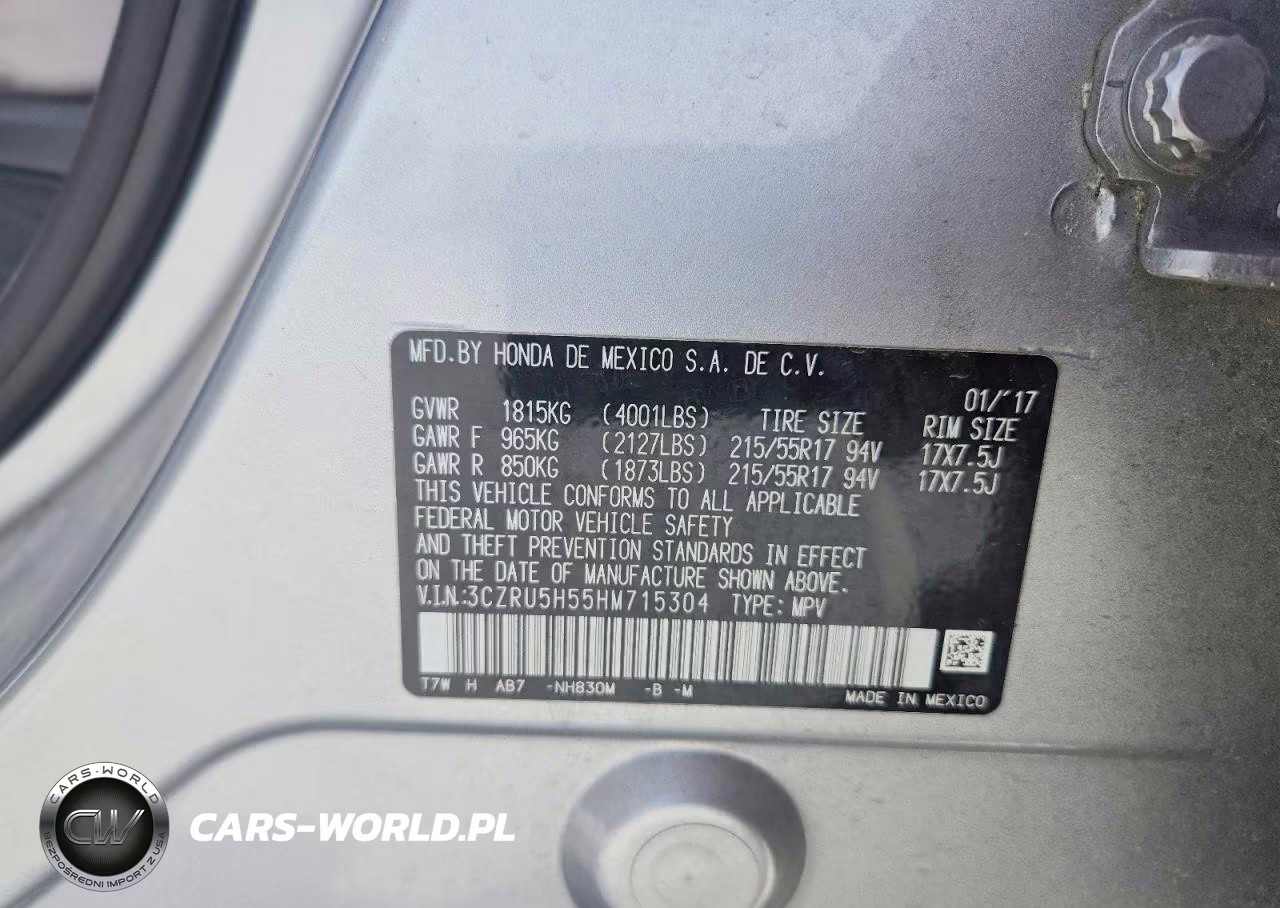2017 Honda Hr-V Ex VIN:3CZRU5H55HM715304 - 13
