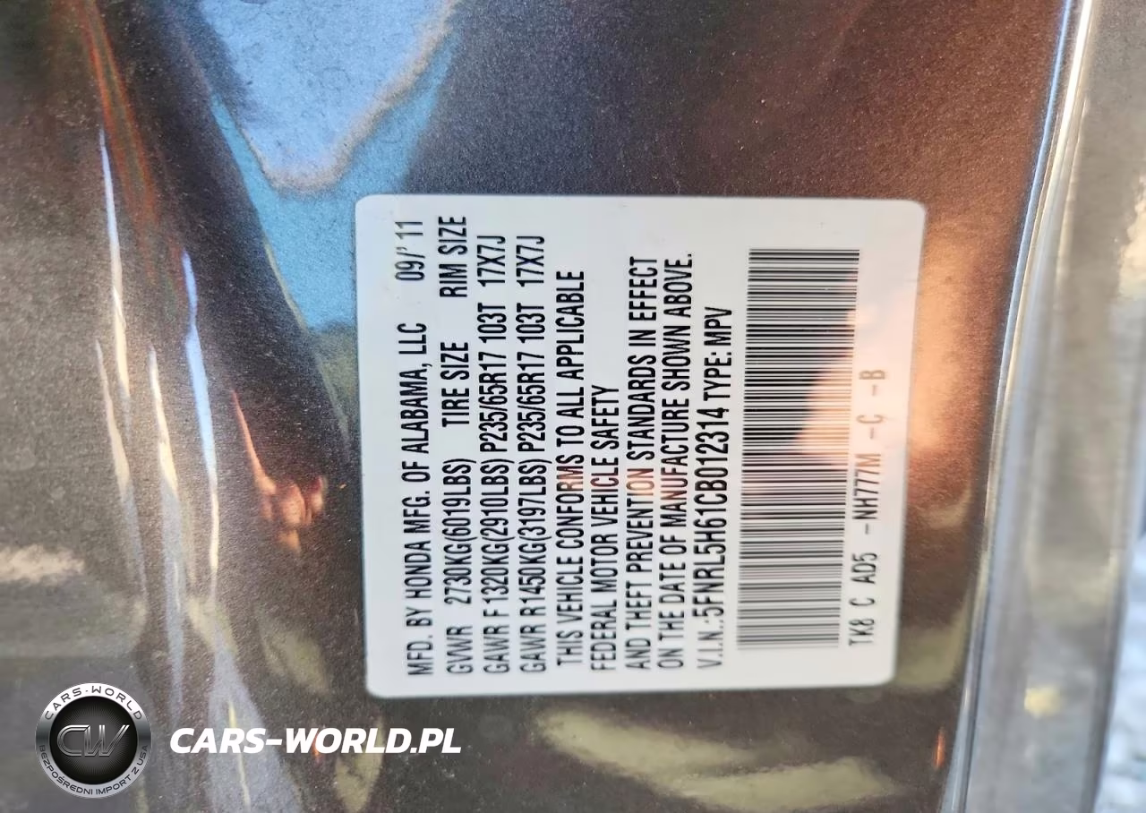 2012 Honda Odyssey Exl VIN:5FNRL5H61CB012314 - 13