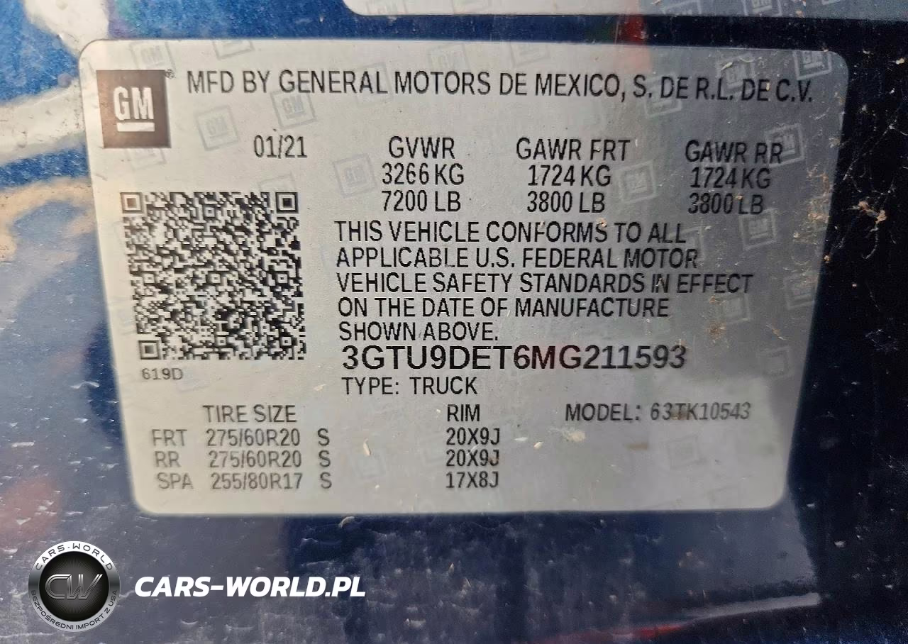 2021 GMC Sierra K1500 Slt VIN:3GTU9DET6MG211593 - 13