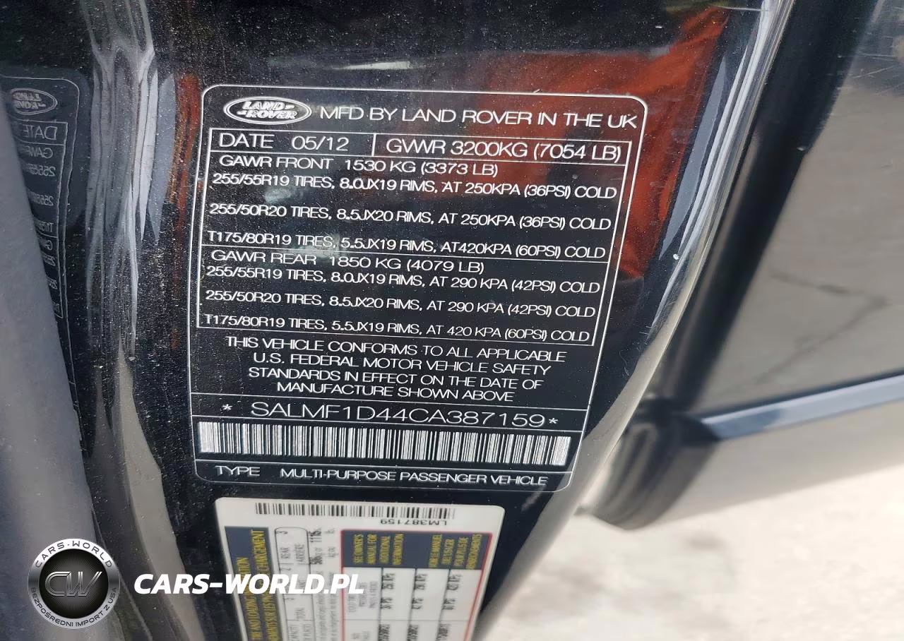 2012 Land Rover Range Rover Hse Luxury VIN:SALMF1D44CA387159 - 13