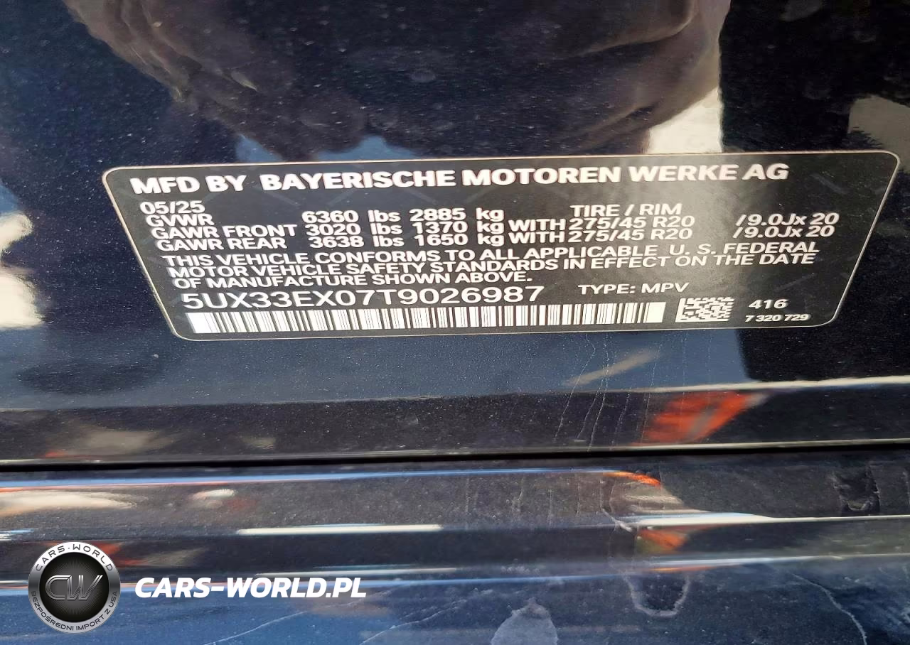 2026 BMW X6 xDrive40I VIN:5UX33EX07T9026987 - 13