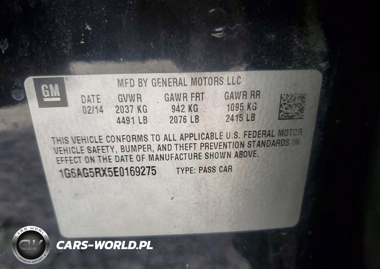 2014 Cadillac Ats VIN:1G6AG5RX5E0169275 - 12