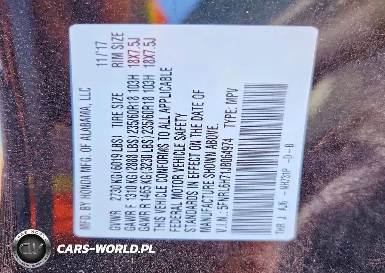 2018 Honda Odyssey Exl VIN:5FNRL6H71JB064974 - 14