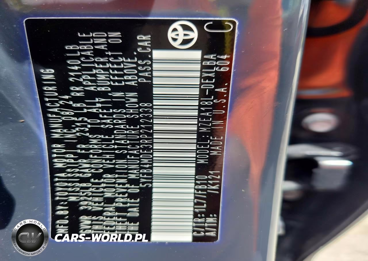 2024 Toyota Corolla Le VIN:5YFB4MDE3RP212338 - 12