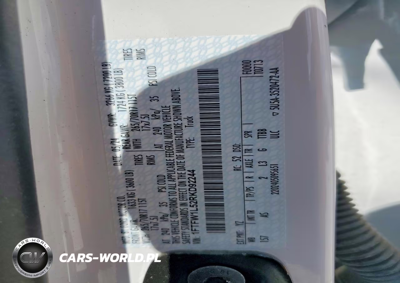 2024 Ford F150 Xl VIN:1FTFW1L52RKD92244 - 12