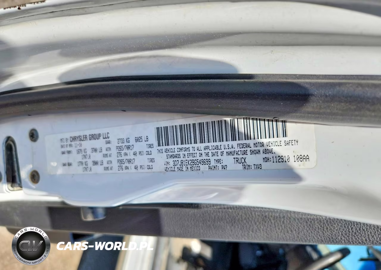 2011 Dodge Ram 1500 VIN:3D7JB1EK2BG549699 - 13