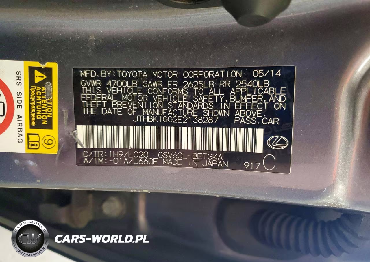 2014 Lexus Es VIN:JTHBK1GG2E2138287 - 12