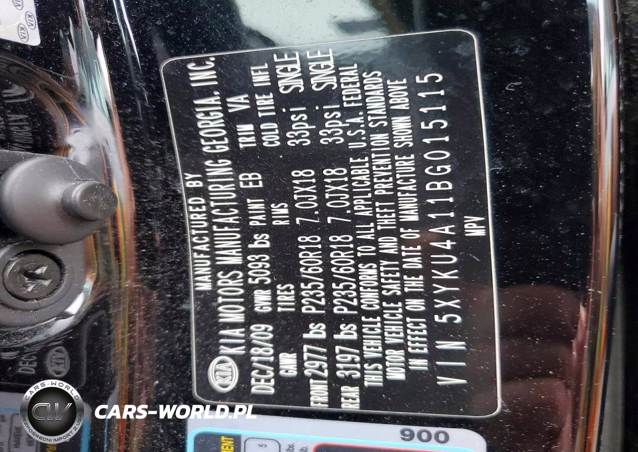 2011 Kia Sorento Ex VIN:5XYKU4A11BG015115 - 13