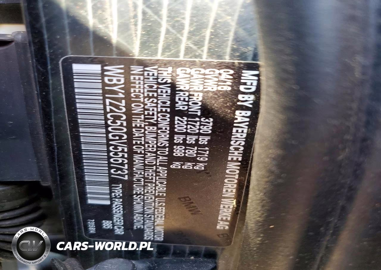 2016 BMW I3 Bev VIN:WBY1Z2C50GV556737 - 12