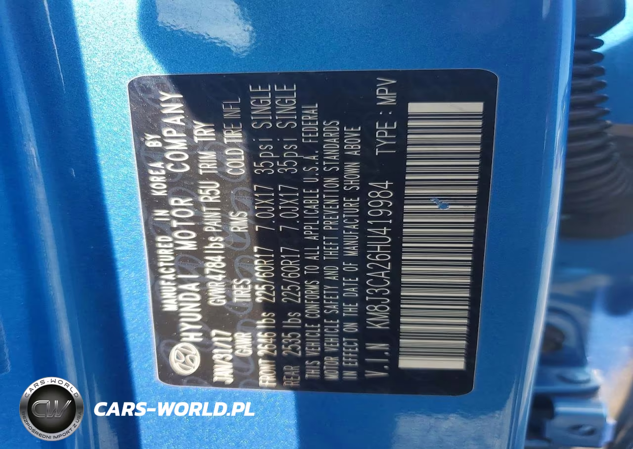 2017 Hyundai Tucson Eco VIN:KM8J3CA26HU419984 - 13