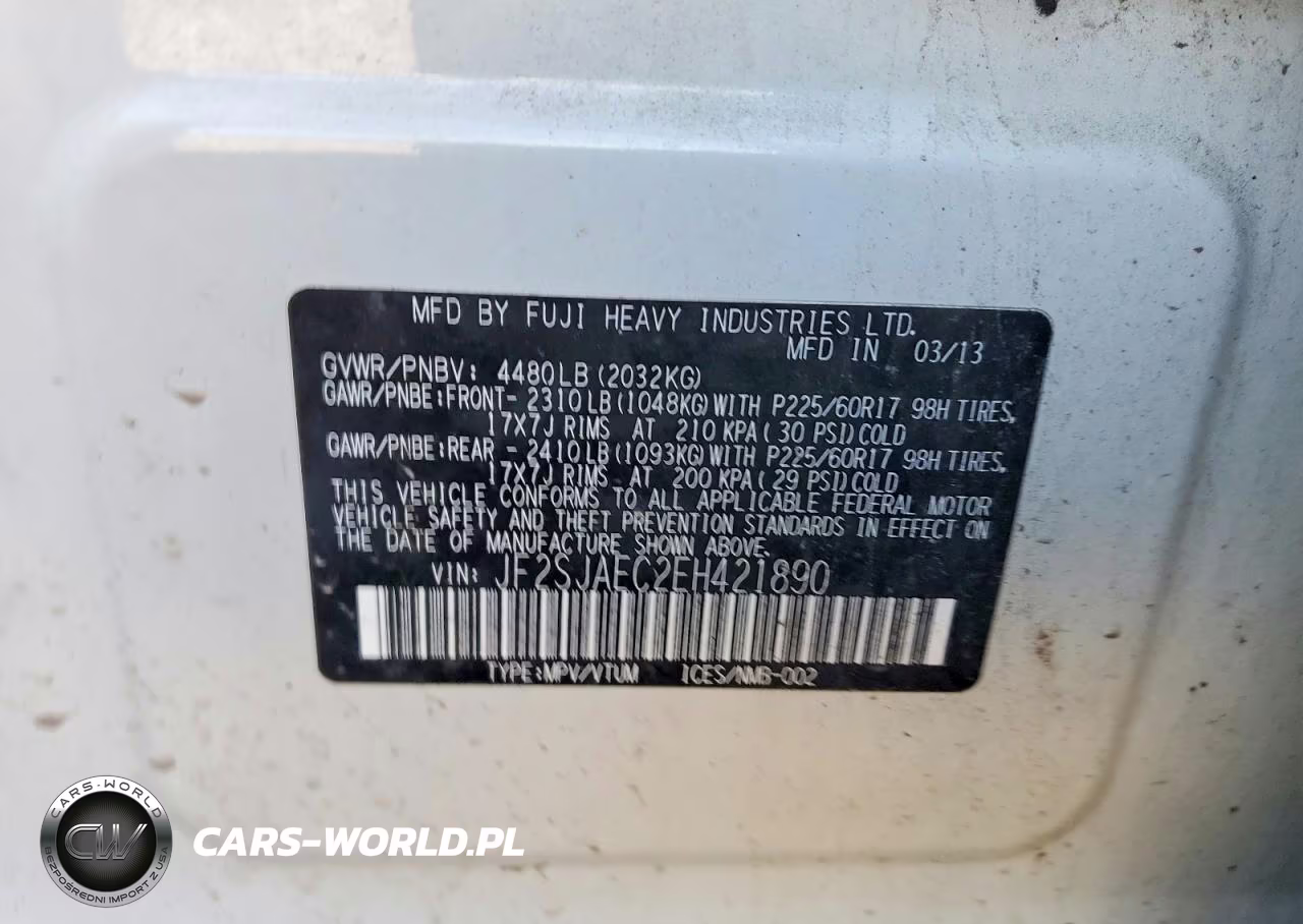 2014 Subaru Forester 2.5I Premium VIN:JF2SJAEC2EH421890 - 12