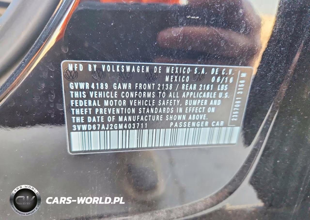 2016 Volkswagen Jetta Se VIN:3VWD67AJ2GM403711 - 13