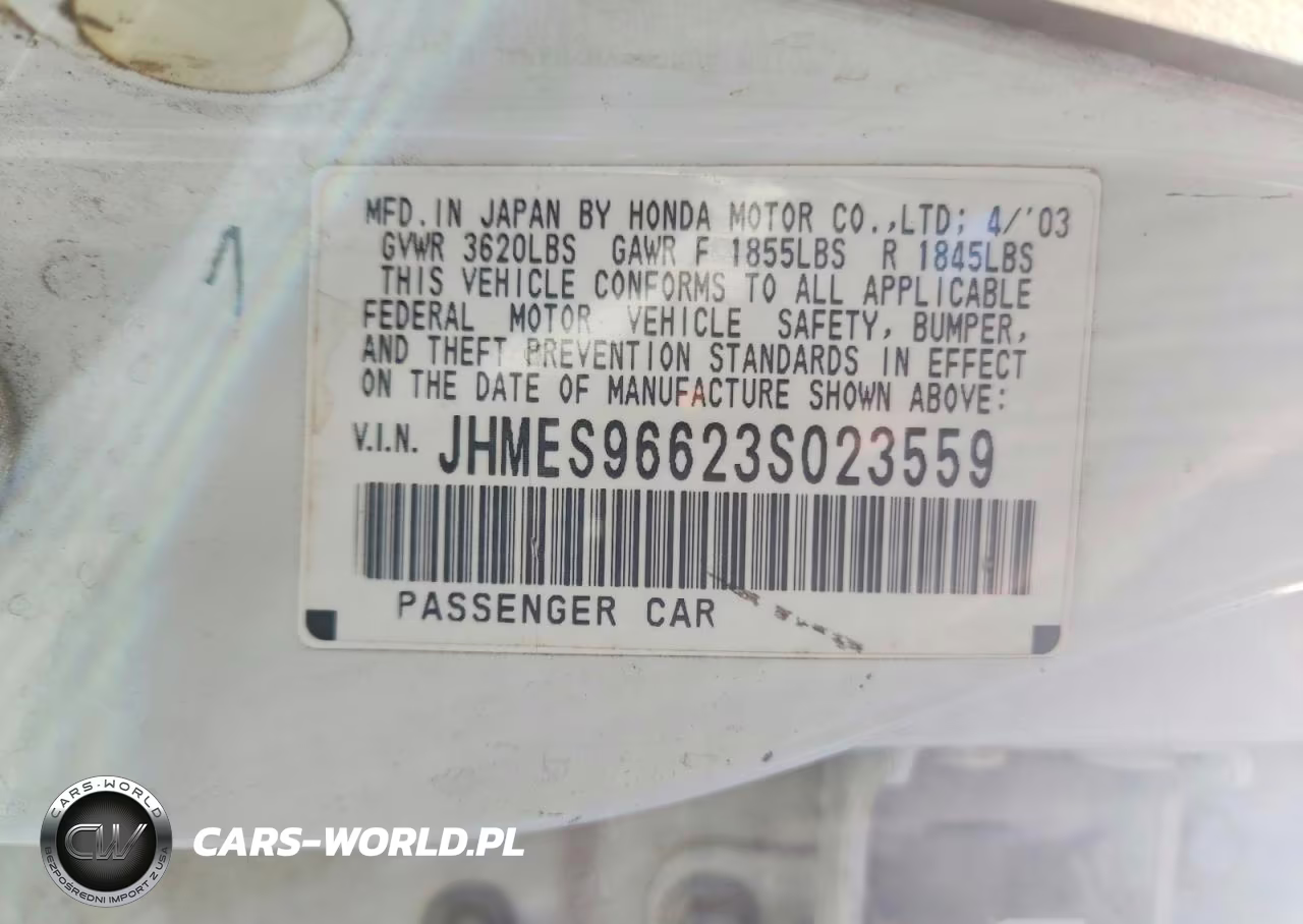 2003 Honda Civic Hybrid VIN:JHMES96623S023559 - 12