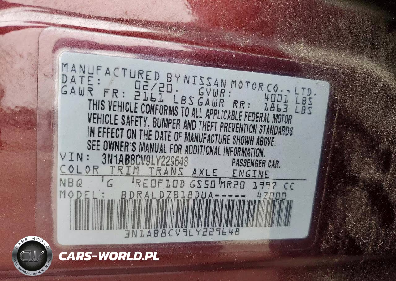 2020 Nissan Sentra Sv VIN:3N1AB8CV9LY229648 - 12
