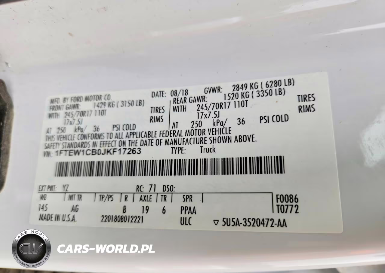 2018 Ford F150 Supercrew VIN:1FTEW1CB0JKF17263 - 13