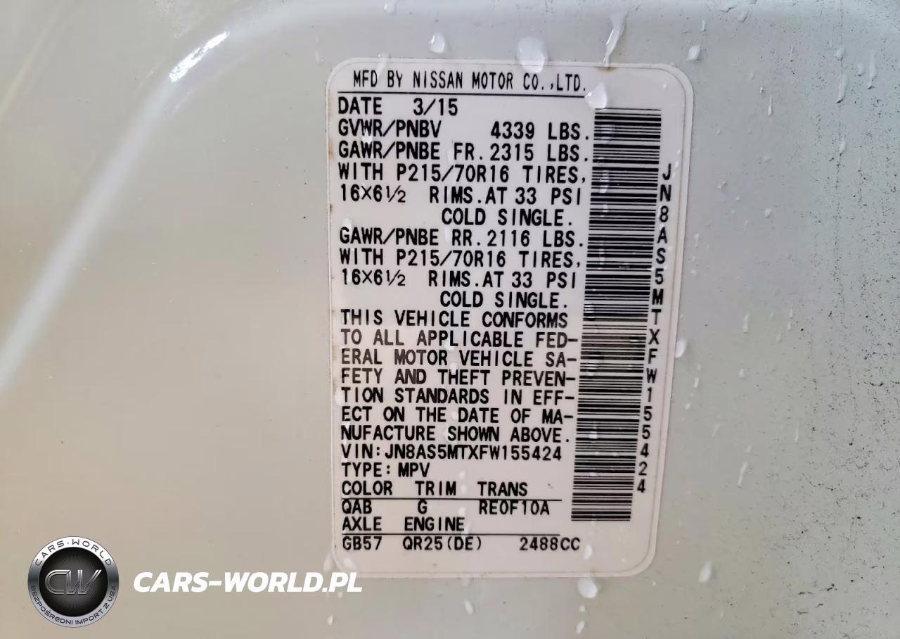 2015 Nissan Rogue Select S VIN:JN8AS5MTXFW155424 - 13