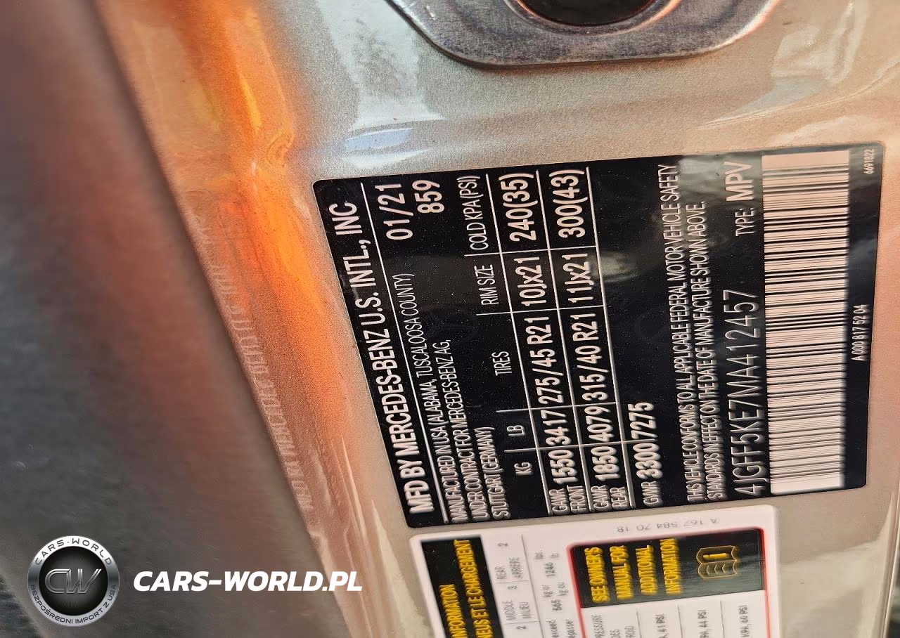 2021 Mercedes-Benz Gls 450 4Matic VIN:4JGFF5KE7MA412457 - 14