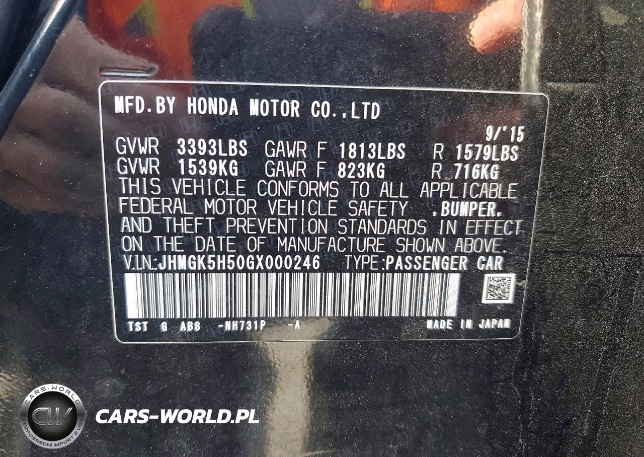 2016 Honda Fit Lx VIN:JHMGK5H50GX000246 - 13
