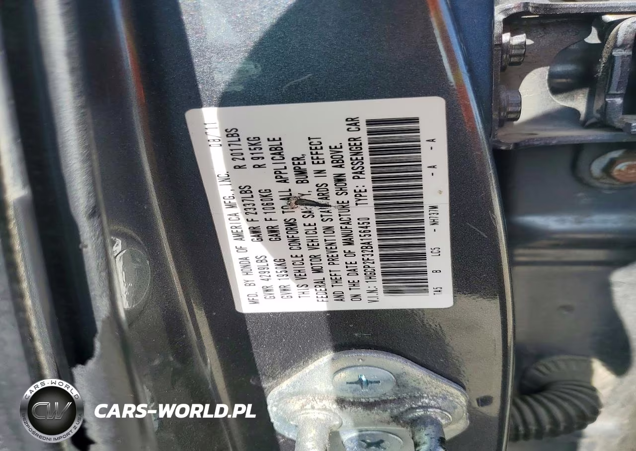 2011 Honda Accord Lx VIN:1HGCP2F32BA156450 - 12