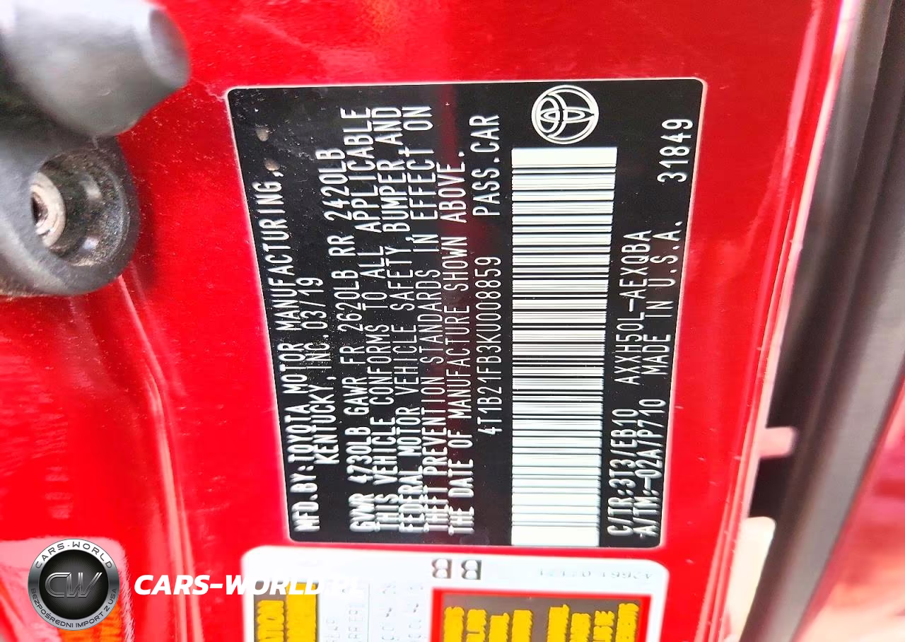 2019 Toyota Avalon Hybrid VIN:4T1B21FB3KU008859 - 12