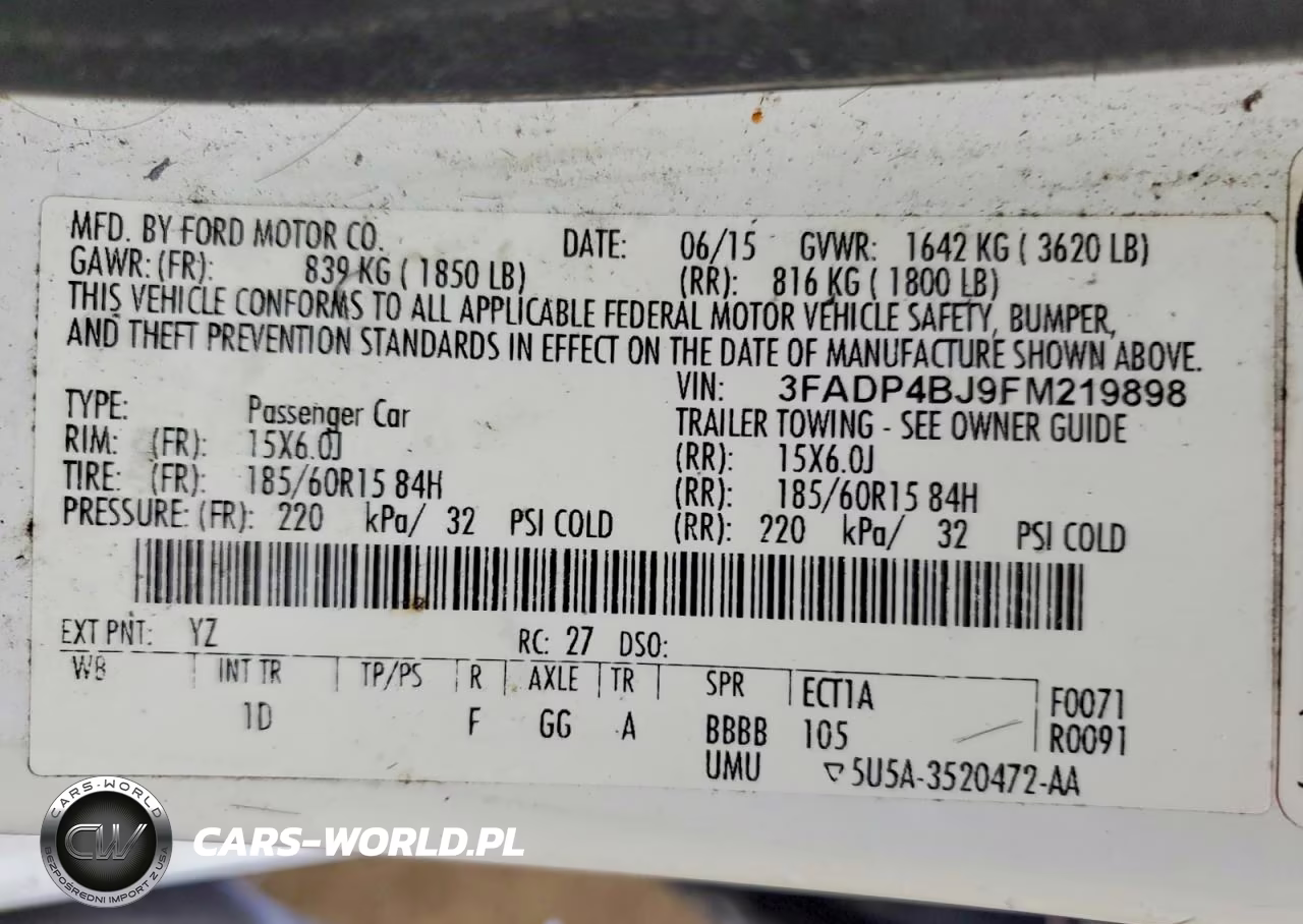 2015 Ford Fiesta Se VIN:3FADP4BJ9FM219898 - 12