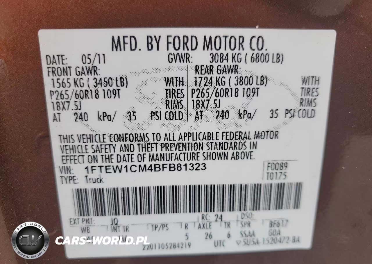 2011 Ford F150 Super VIN:1FTEW1CM4BFB81323 - 13