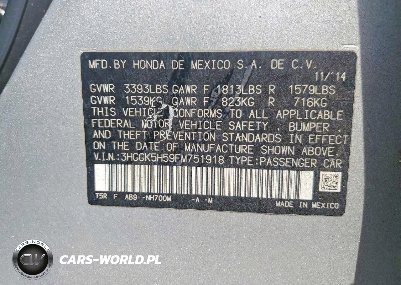 2015 Honda Fit Lx VIN:3HGGK5H59FM751918 - 13
