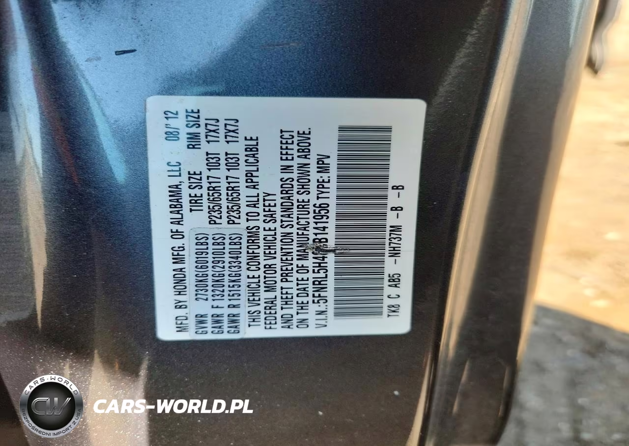 2012 Honda Odyssey Ex VIN:5FNRL5H48CB141956 - 13
