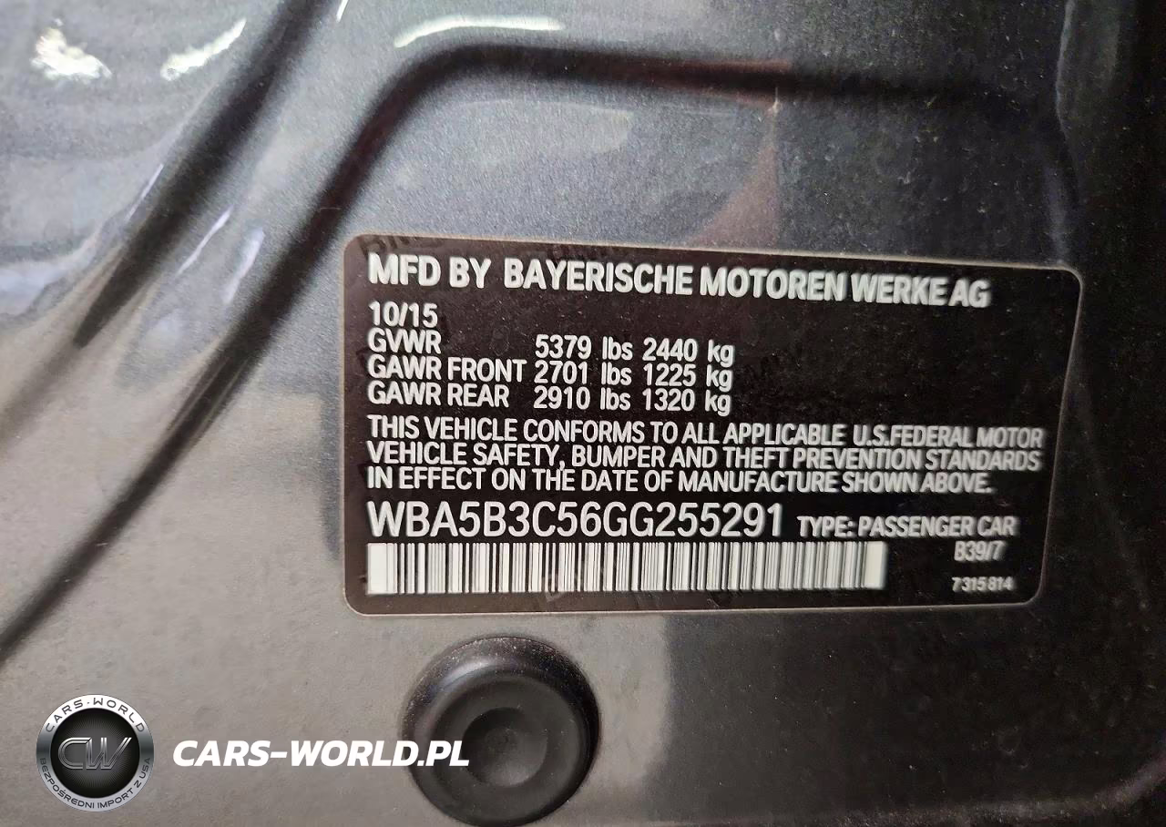 2016 BMW 535 Xi VIN:WBA5B3C56GG255291 - 12