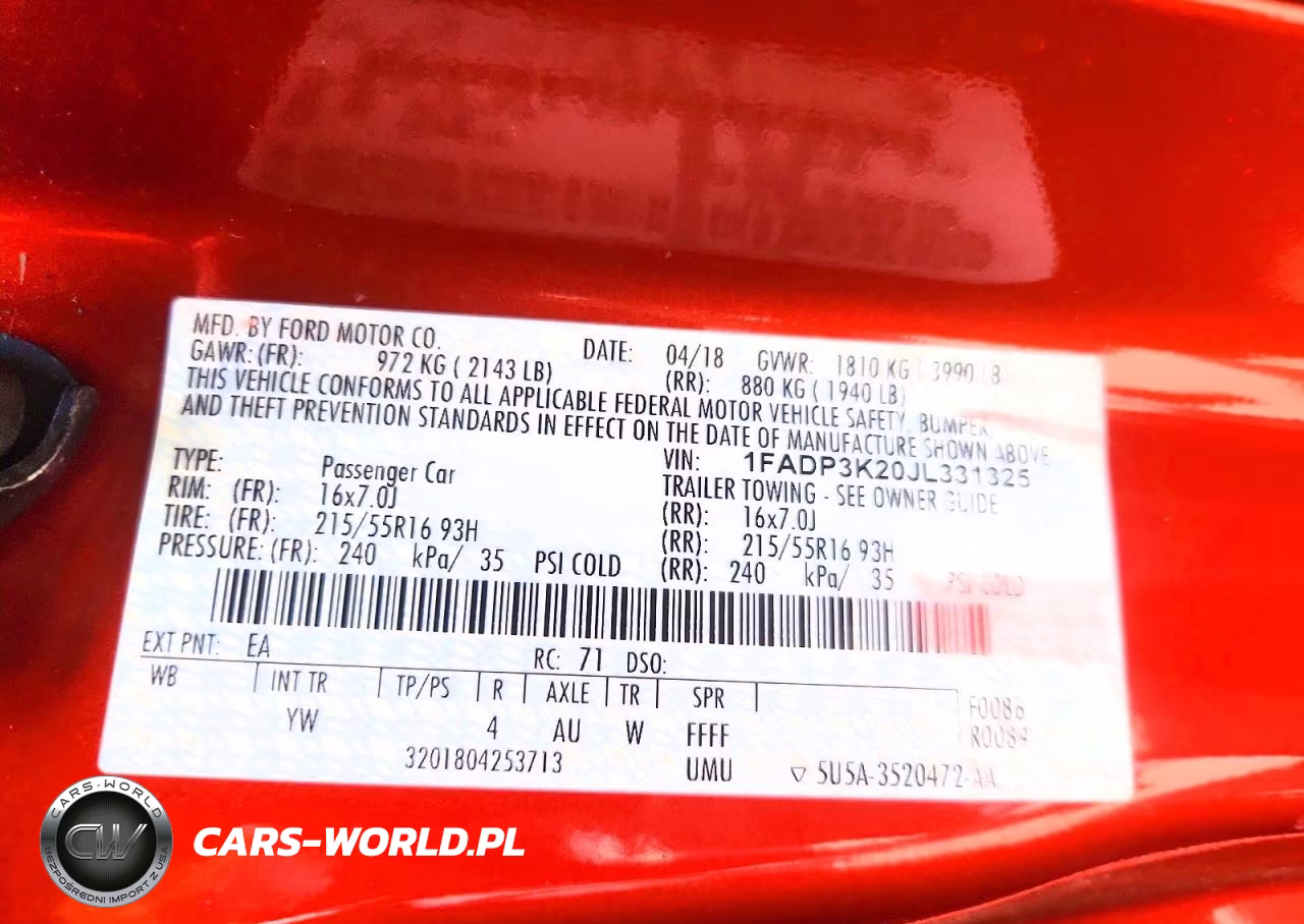 2018 Ford Focus Se VIN:1FADP3K20JL331325 - 13