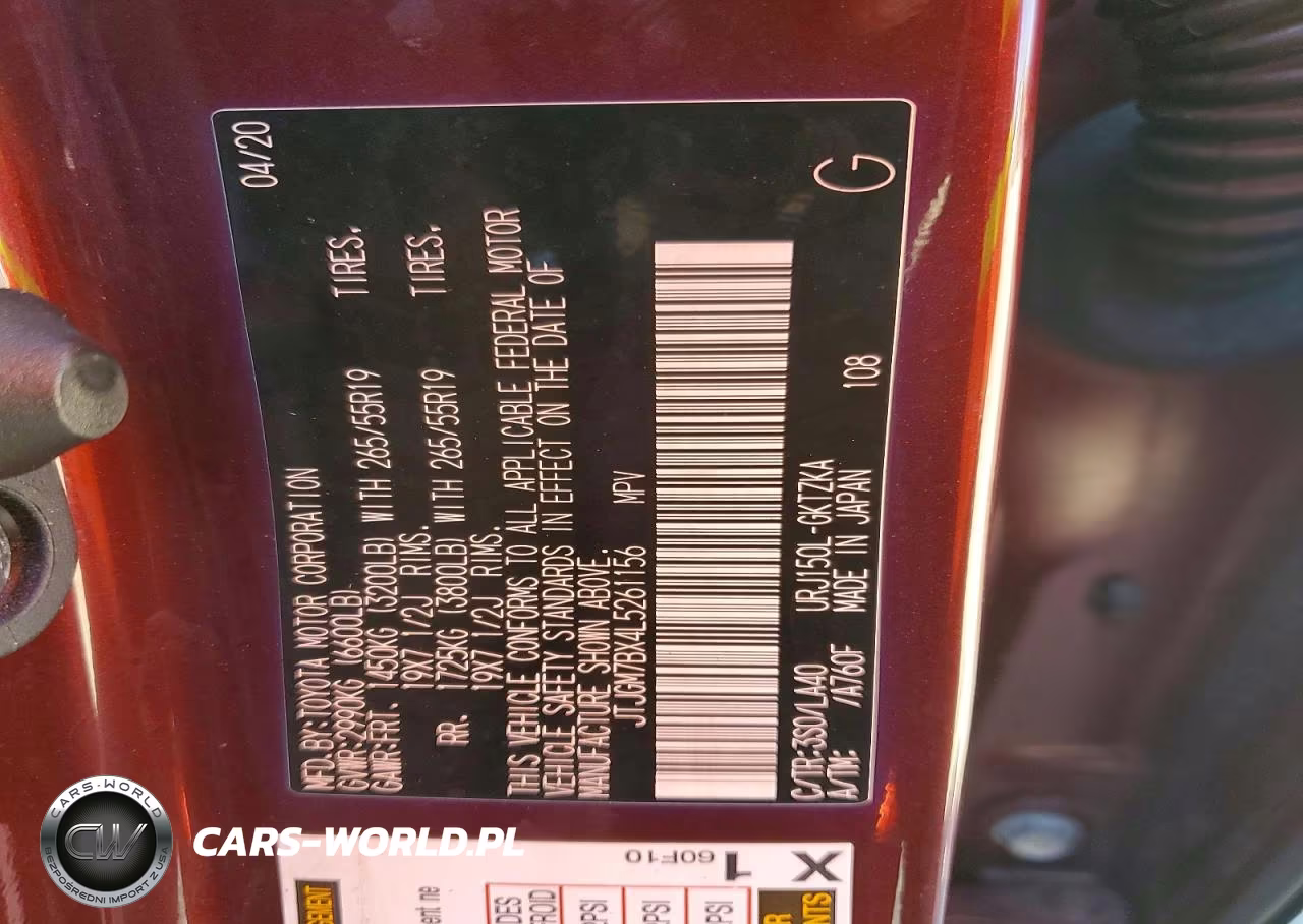 2020 Lexus Gx 460 Luxury VIN:JTJGM7BX4L5261156 - 12