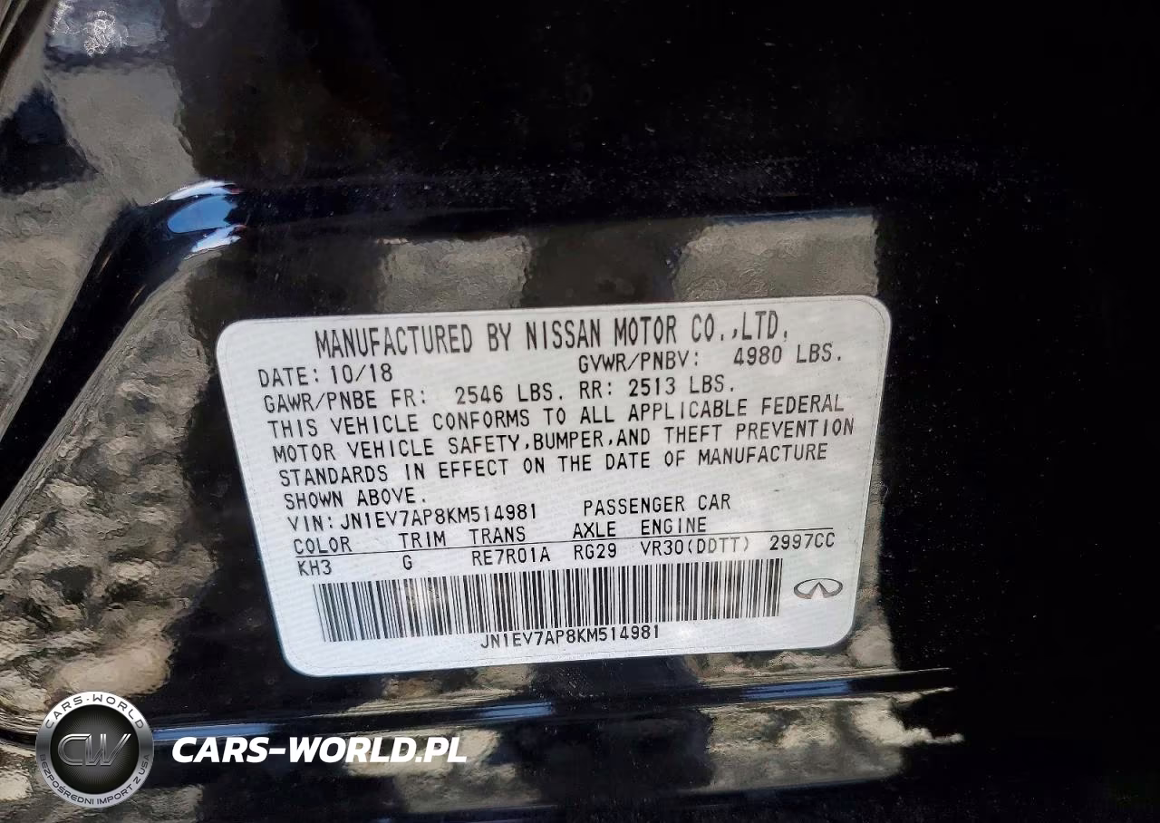 2019 Infiniti Q50 3.0T Luxe VIN:JN1EV7AP8KM514981 - 13
